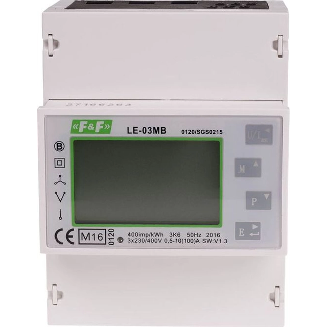 F&F Elektromer 3-fazowy s LCD displejom 100A LE-03MB