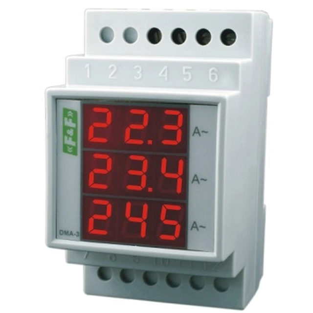 F&F Indicator digital de tensiune trifazat True RMS 100-300V DMV3RMS