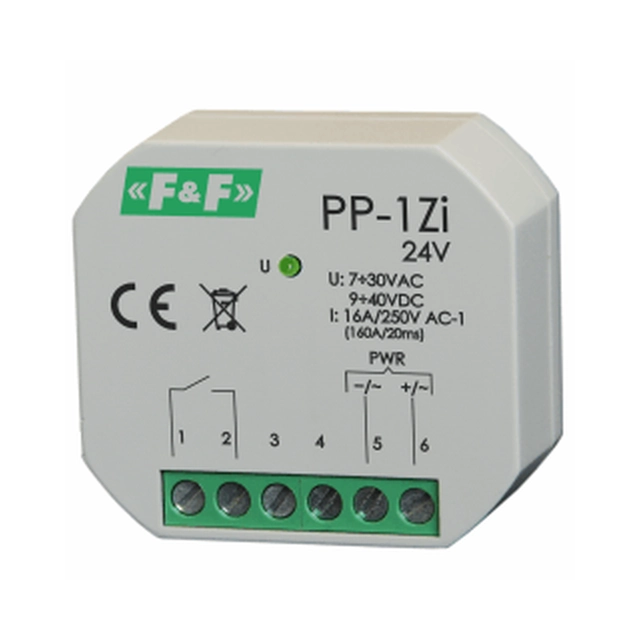 F&F Przekaźnik elektromagnetische velden 1Z 16A P/T - PP-1ZI 24V