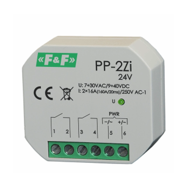 F&F Przekaźnik elektromagnetische velden 2Z 16A P/T - PP-2ZI 24V