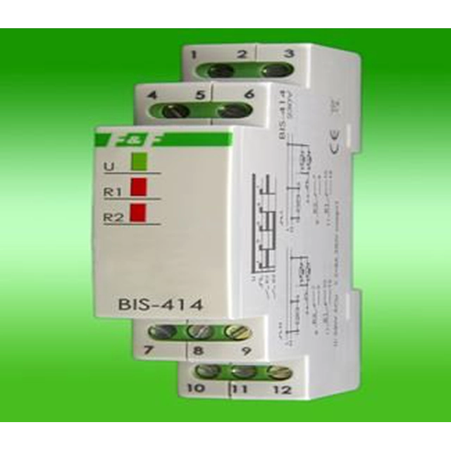 F&F Przekaźnik impulsowy 230V 2x10A na szynę TH35 - BIS-414