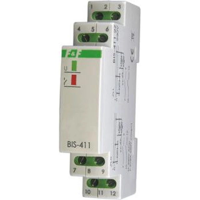 F&F Pulse relay 8A 24V AC/DC 1Z 1R (BIS-411 1R1Z 24V)