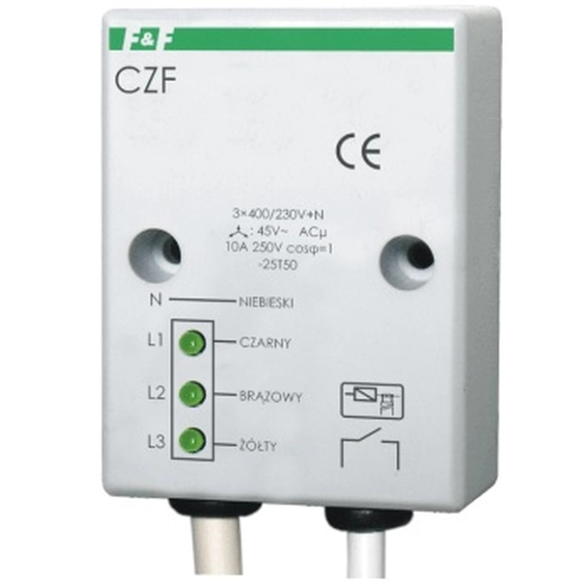 F&F Relais manque de phase et déséquilibre 10A 1Z 4sek 45V CZF