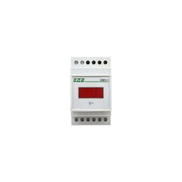 F&F voltmeter 1-fazowy digitalt modulært 100-300V AC-nøjagtighed 1% (DMV-1)