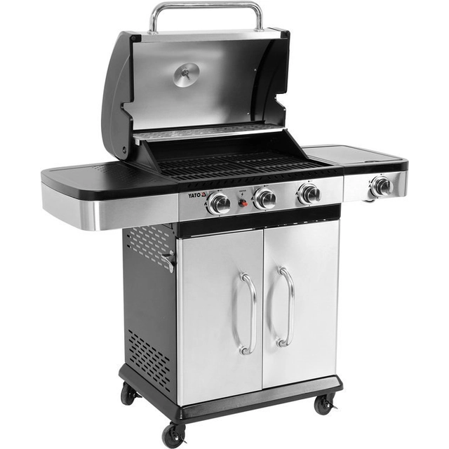 3 + 1 gas grill stainless steel 11.5 kW | Yato YG-20002