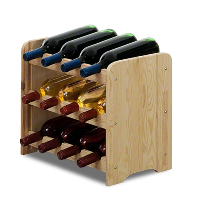 Wine rack, wooden stand, shelf, RW-3-12 raw material