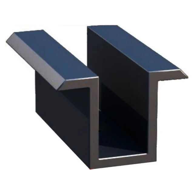 Fibbia centrale 50x25mm M8 NERO