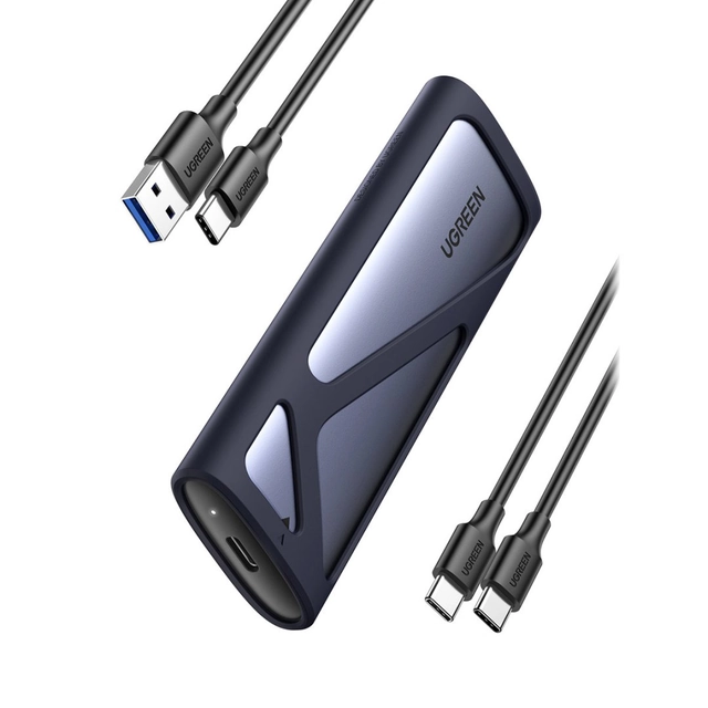 Fickfodral för SSD-enhet M.2 USB 3.2 Gen 2 SuperSpeed ​​​​USB 10Gbps grå