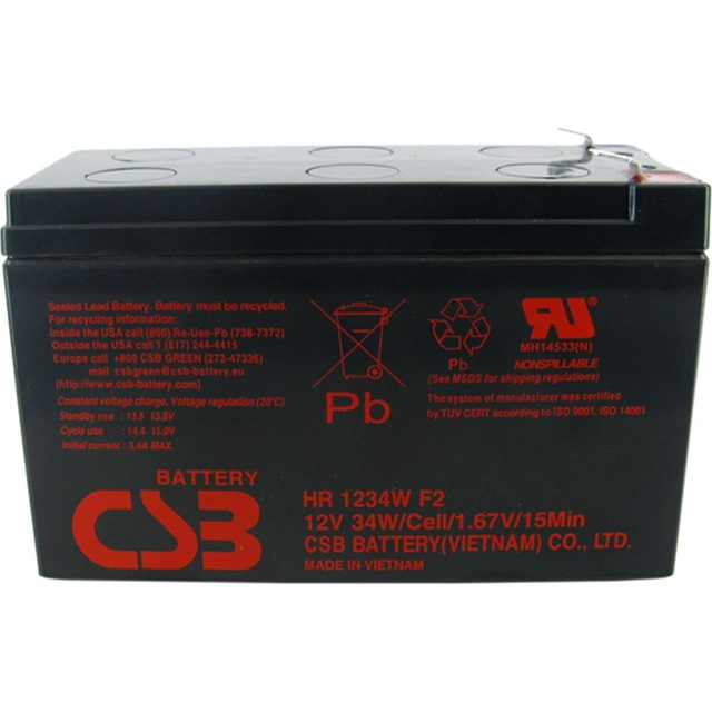 Fideltronik HR battery 1234WF2 12V/9Ah