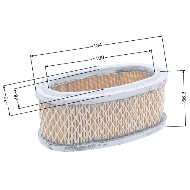 Filtre à air B&S Ovale 7 - 8 Hp Arbre Vertical 8R02-05