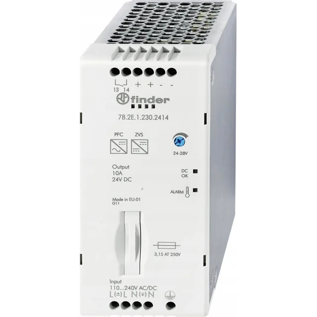 Finder Alimentation à découpage industrielle 240W 24V DC 110-240V AC/DC 78.2E.1.230.2414