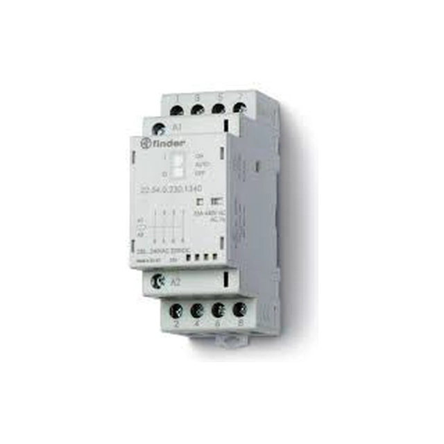 Finder Contactor modular 4Z 25A 24V Función de encendido y apagado automático CA/CC (22.34.0.024.4340)