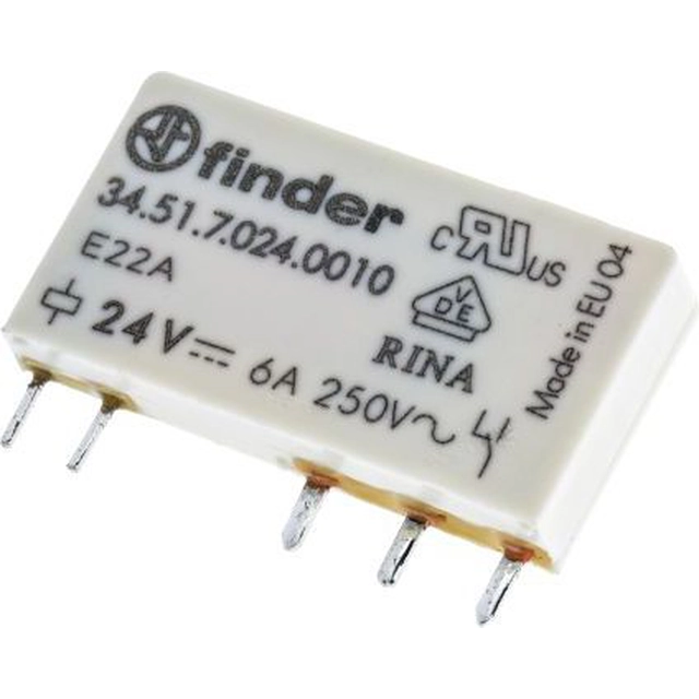 Finder Miniatiūrinė relė 1P 6A 24V DC (34.51.7.024.0010)