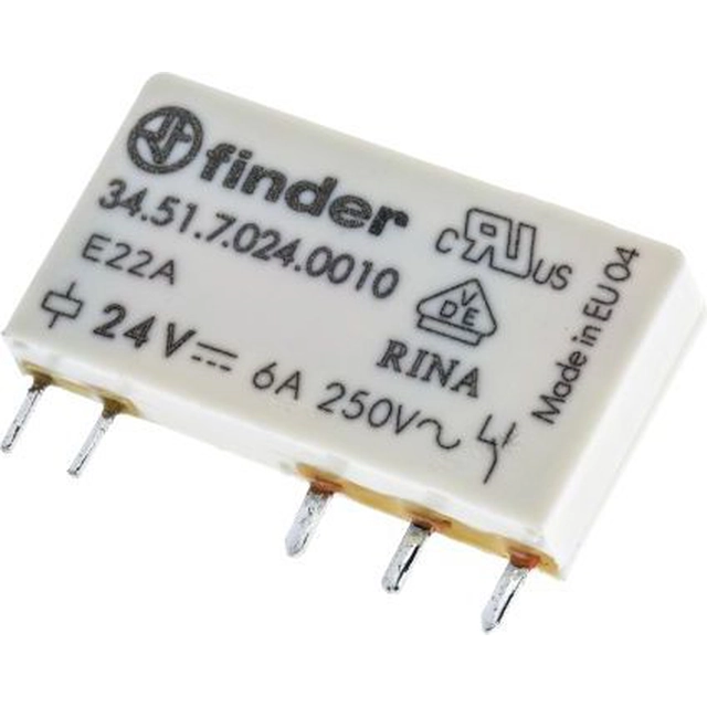 Finder Miniatúrne relé 1P 6A 24V DC (34.51.7.024.0010)