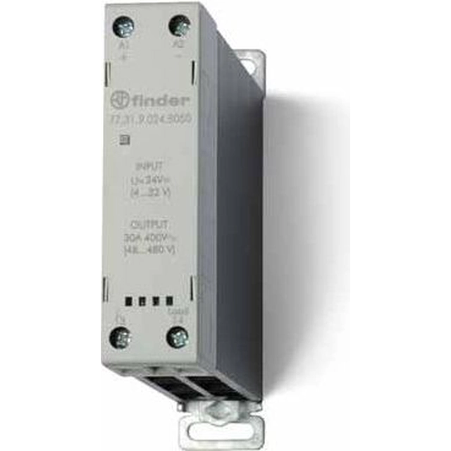 Finder Relais SSR modulaire 1Z 30A 60 - 240V Allumage AC à contrôle zéro 24V DC (77.31.9.024.8050)