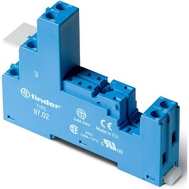 Finder relaissokkel voor de serie 46.52 voor DIN-rail, tractieversie (97.02.7SMA)