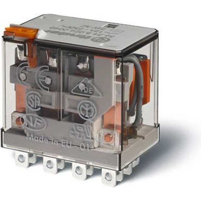 Finder Relay 4P 12A 24V Кнопка тестування постійного струму Індикатор механічної активації (56.34.9.024.0040)