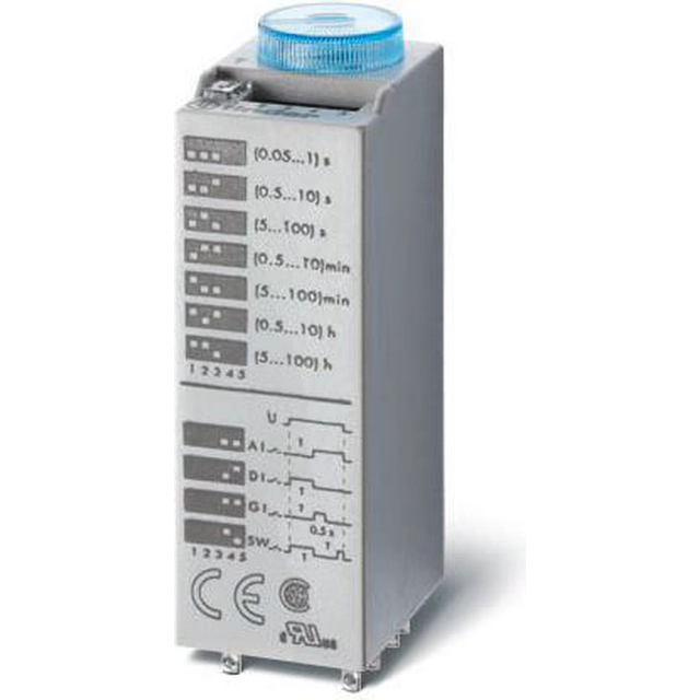 Finder Timer relay 4P 7A 24V AC / DC multi-function AI, DI, SW, GI (85.04.0.024.0000)