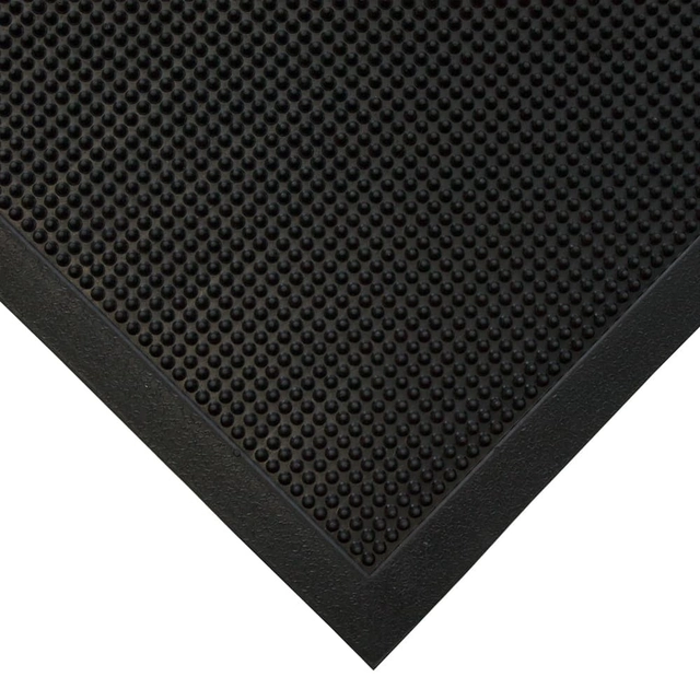 Fingertip Rubber Floor Doormat Black 0.9M X 1.8M (13Mm)