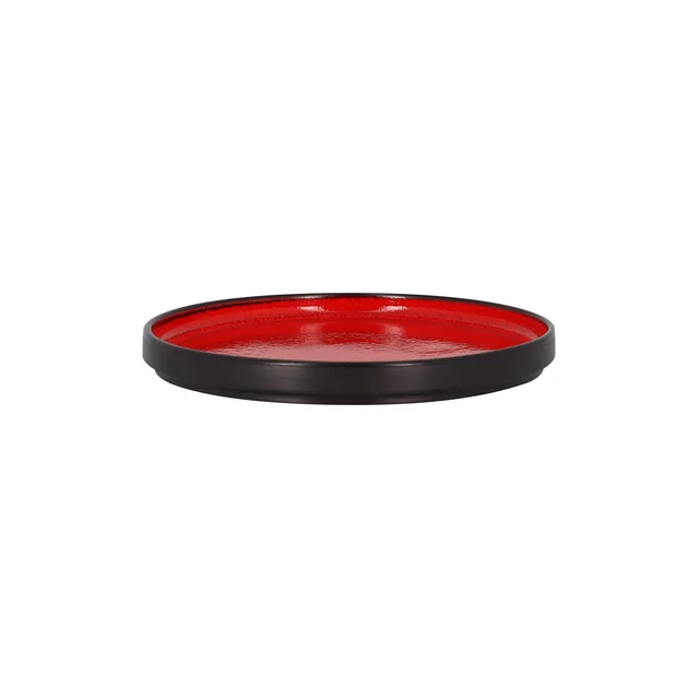 FIRE Flat round plate 23 cm red