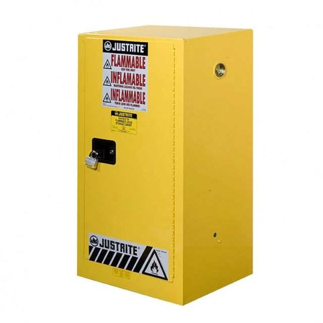 Fireproof cabinet (57 L), 1-door Yellow Up to 100 L. 0 - 1 Pcs.Automatic 112Cm X 59Cm X 46Cm