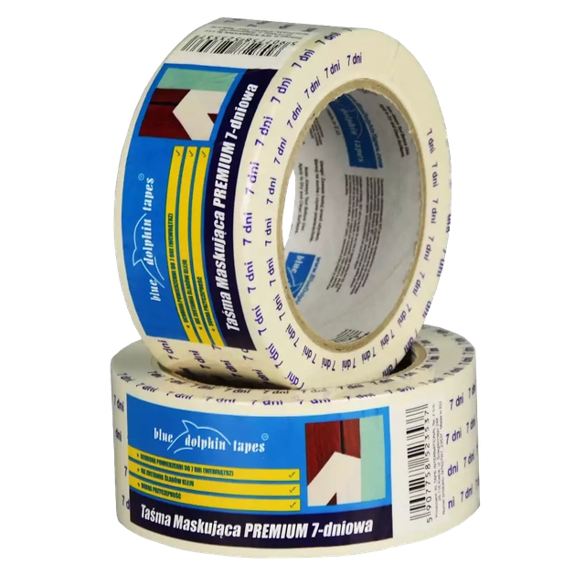 Fita de papel de máscara de golfinho azul 7-dniowa 30x50mm