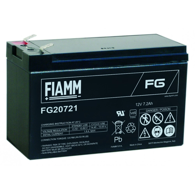 FIUL MEU FG20721 12V 7,2Ah Baterie industrială cu plumb sigilată (gel).