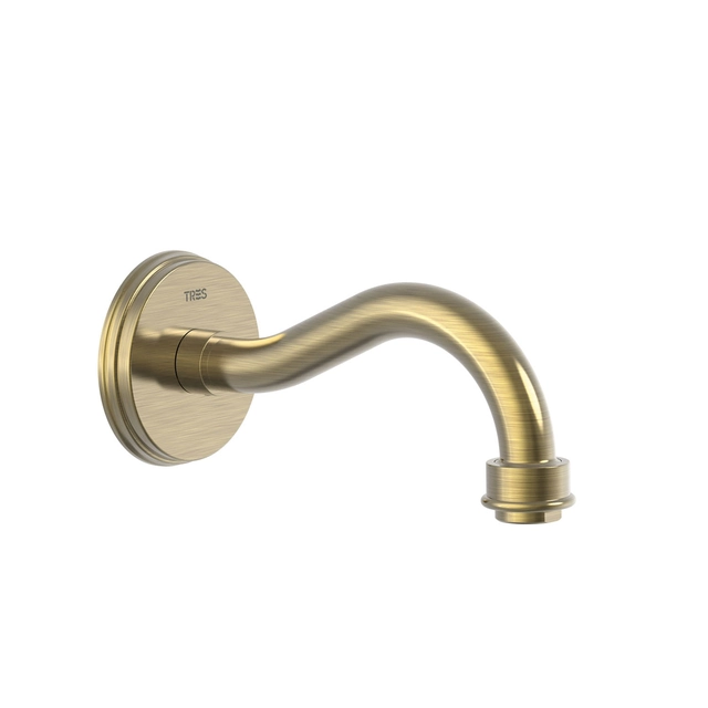 Fixed wall-mounted spout Tres Classic antique brass 24217302LV