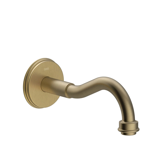 Fixed wall spout Tres Classic brass antique matt 24217301LM