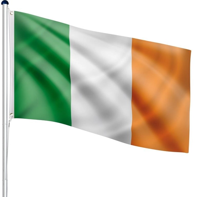 Flaggstång komplett med irländsk flagga - 650 cm
