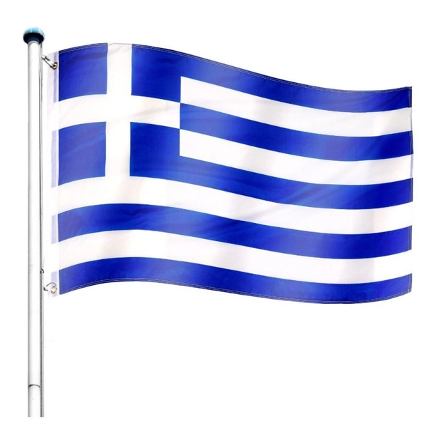 Flagpole complete with flag - Greece - 6,50 m