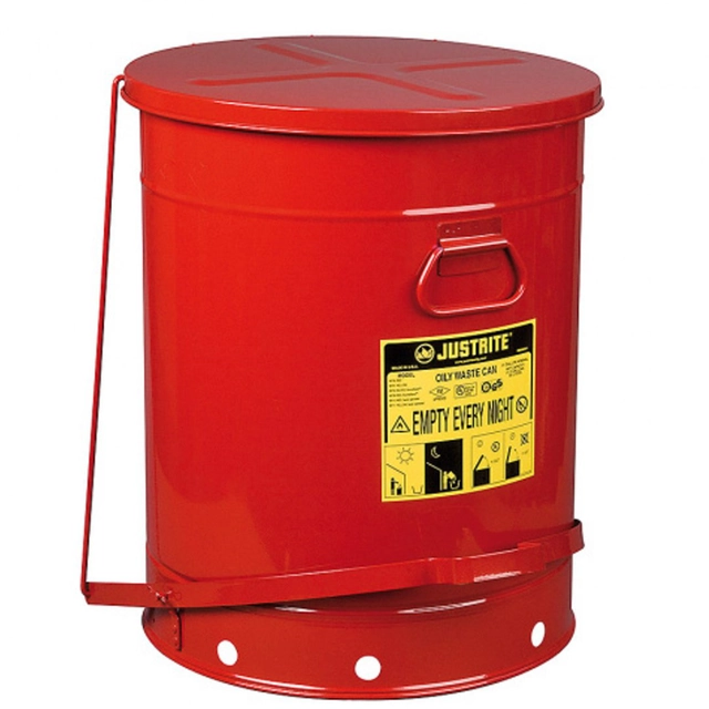 Flammable waste bin and oily cleaning cloths - FM / UL approvals capacity 79L