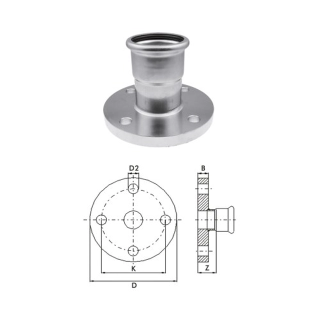 Flange - KAN-therm Inox -42mm