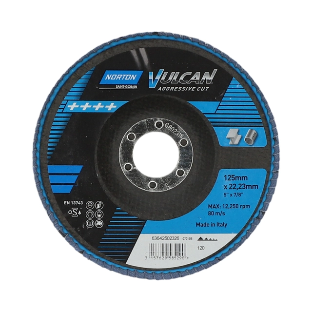 Flap disc Norton Vulcan R842 125x22.23 P120