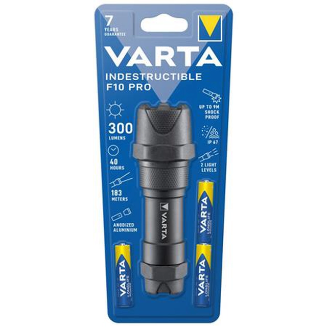 Flashlight, LED, unbreakable, VARTA Indestructible F10 Pro