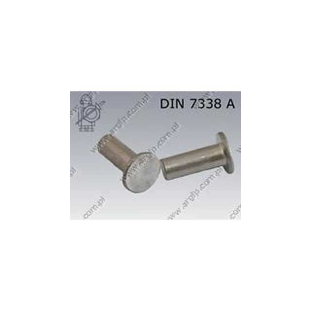 Flat rivet 6×16-Al DIN 7338 A