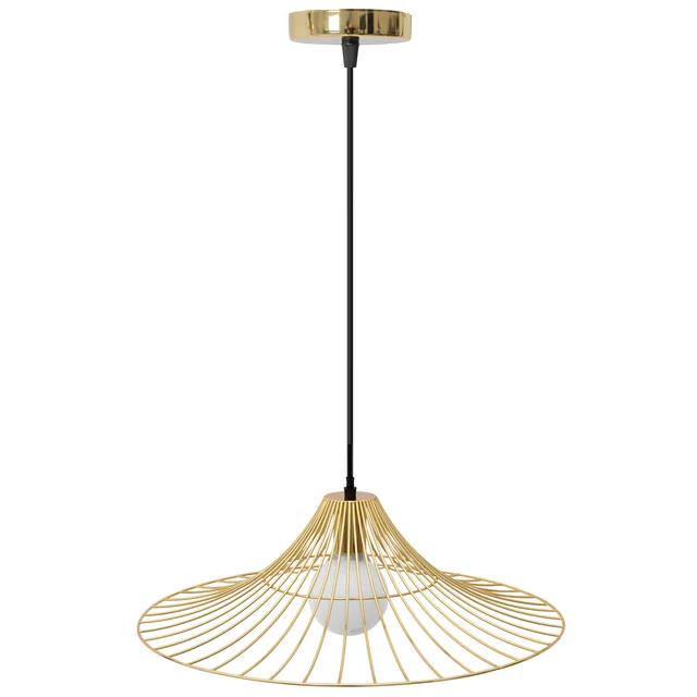 Flat Round Loft Hanging Ceiling Lamp APP499-1CP Gold