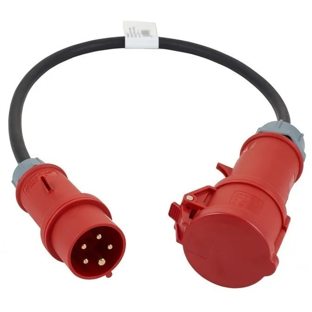 Fleksibilni industrijski adapterski kabel 1 CEE mjerač 5x2.5mm H07RN-F 400V ulazni utikač utikač 5 polovi 16A izlazna utičnica 5 polovi 32A IP44