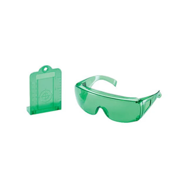 Flex green laser target and laser glasses