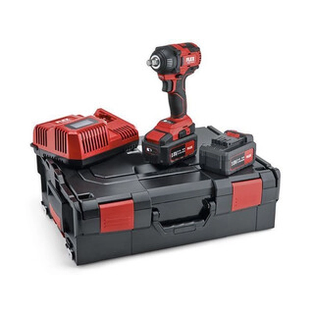 Flex IW 1/2 inch 18.0-EC/5.0 Set cordless impact driver 18 V | 140 Nm/170 Nm/250 Nm | 1/2 inches | Carbon Brushless | 2 x 5 Ah battery + charger | in L-Boxx