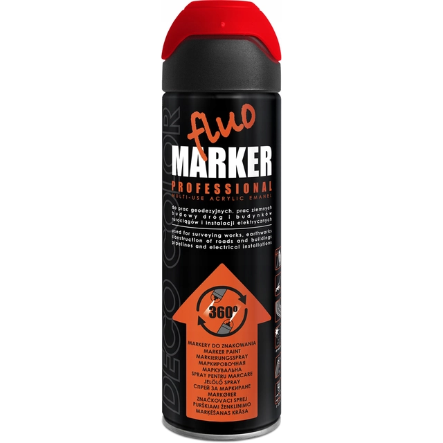 FLUOMARKEERVERNIS VOOR MARKERING 500ML ROOD