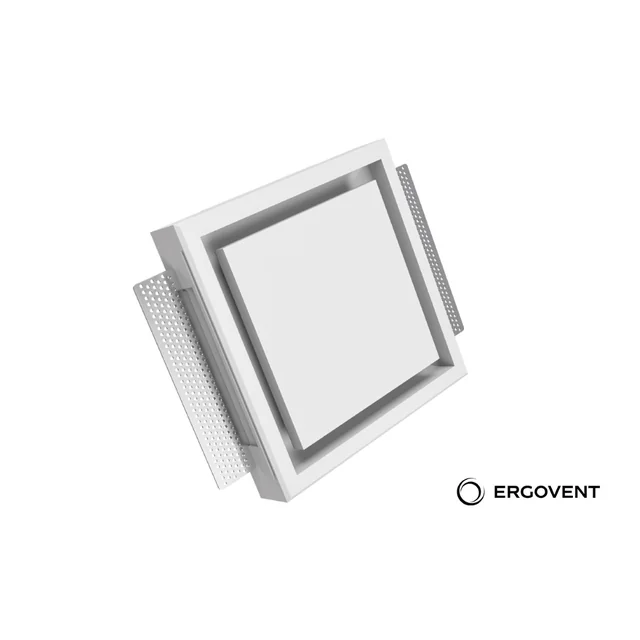 Flush air diffuser Ergovent, square, Kvadro D125