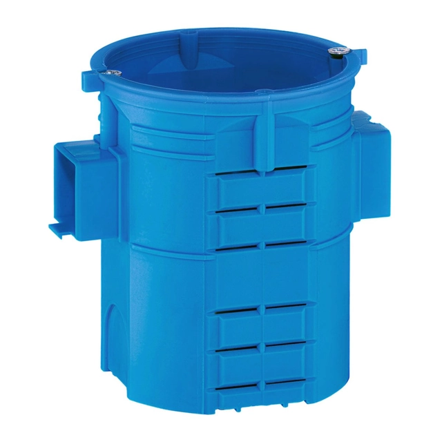 Flush-mounted box, extra deep 80mm, with screws, blue, combined S60GW