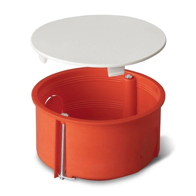 Flush-mounted box PO-80, for drywall walls, orange