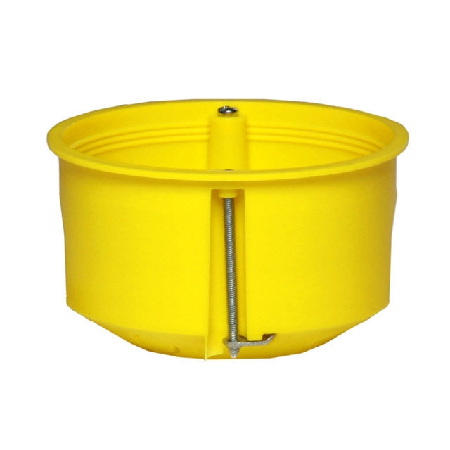Flush-mounted box p/t ONNLINE PO-70 plasterboard, plate with screws, self-extinguishing, halogen-free, yellow
