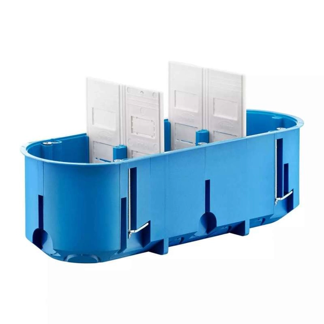Flush-mounted box Simet P3x60D 32104203 60mm triple regips deep blue