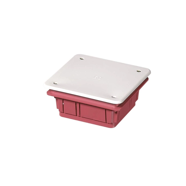 Flush-mounted box with white cover 92x92x45 with Elettrocanali screws