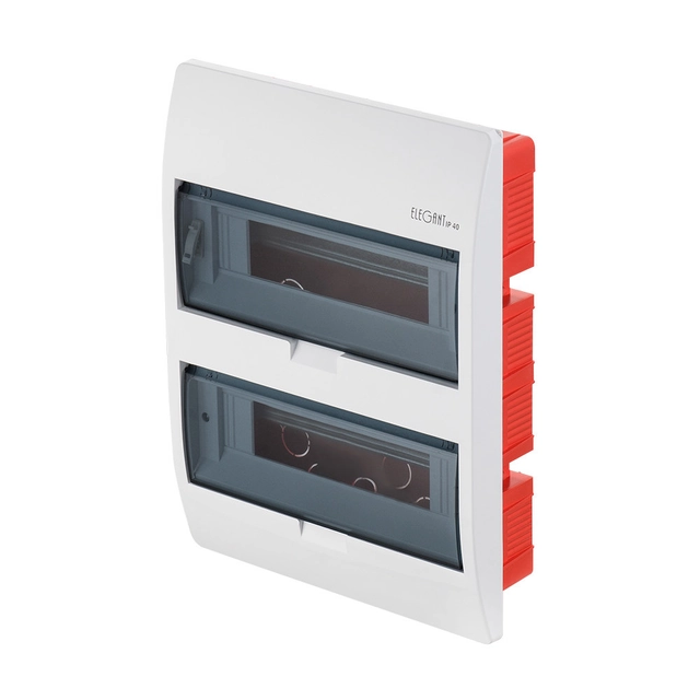 Flush-mounted distribution board ELEGANT type: EP 2/12 IP40 terminals N+PE