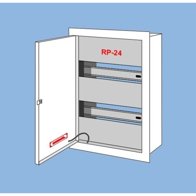 Flush-mounted switchgear RP-24, place for 24 type s protectionIP 30