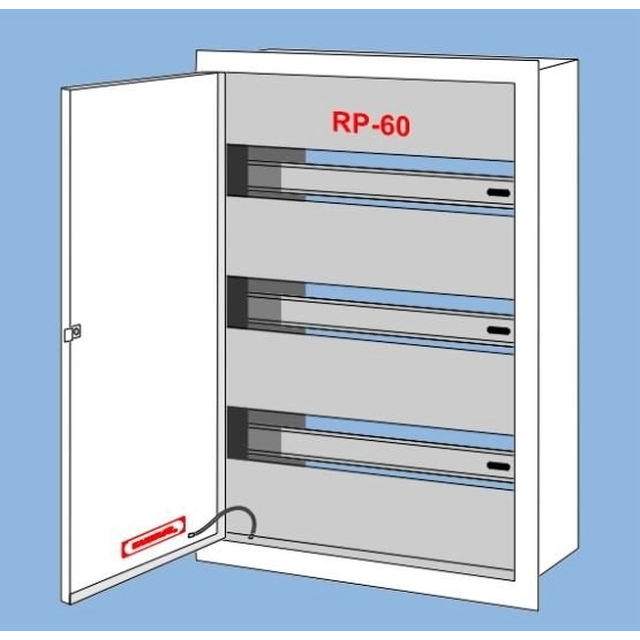 Flush-mounted switchgear RP-60, place for 60 type s protectionIP 30